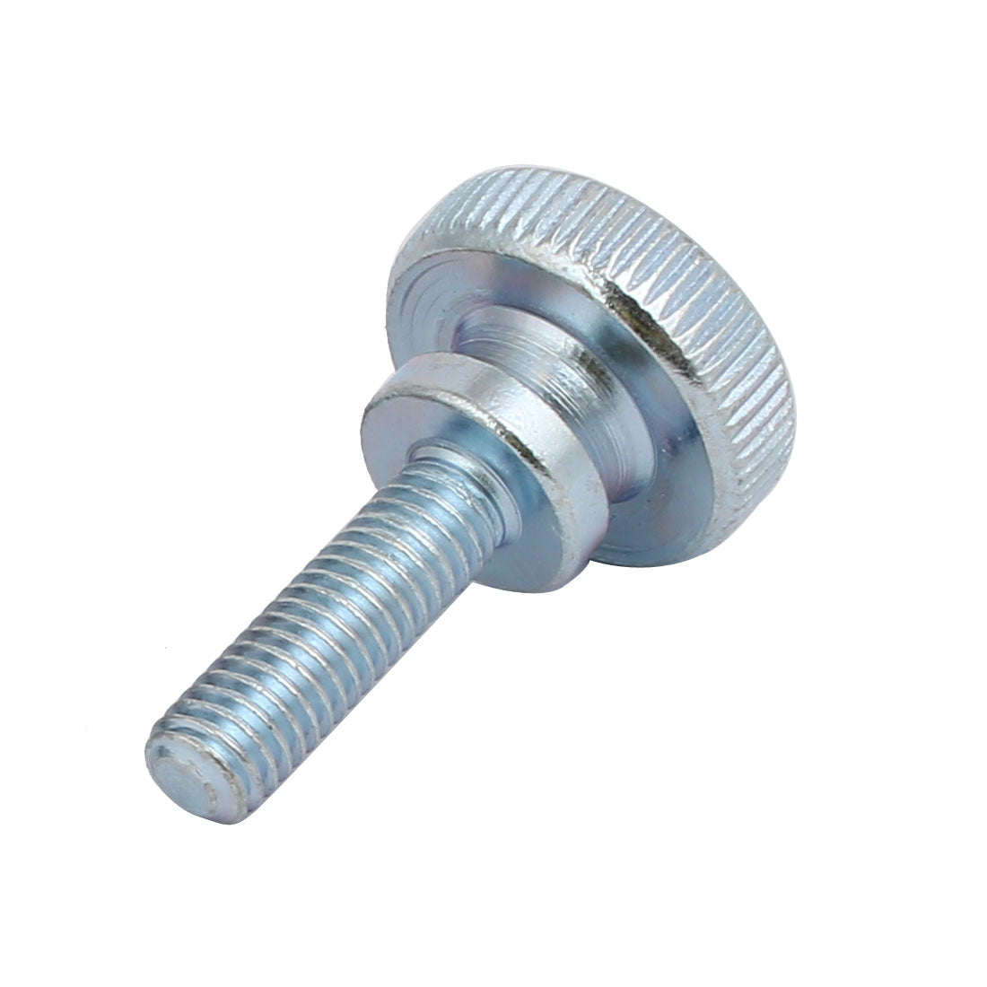 Harfington M6x20mm Carbon Steel Flat Knurled Head Fully Threaded Thumb Screw Bolt 6pcs