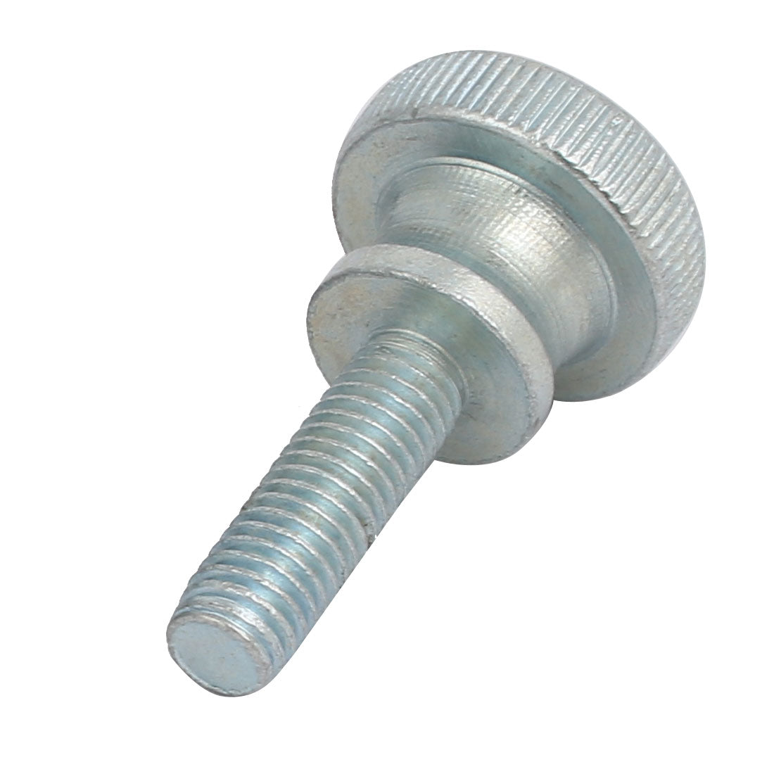Harfington M8x25mm Carbon Steel Flat Knurled Head Fully Threaded Thumb Screw Bolt 2pcs