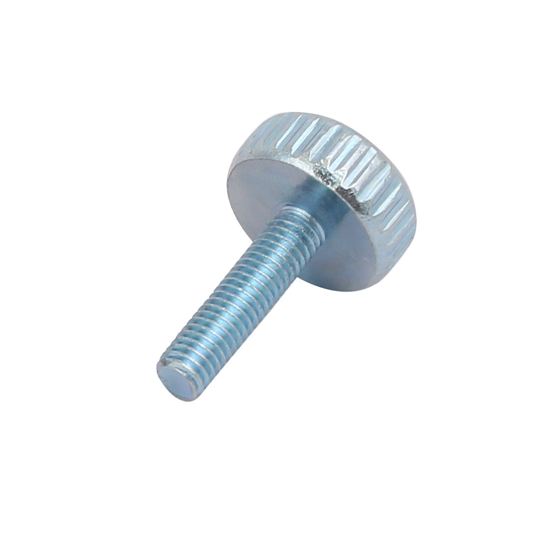 Harfington M3x12mm Thread Zinc Plated Knurled Round Head Thumb Screws Silver Blue 20pcs