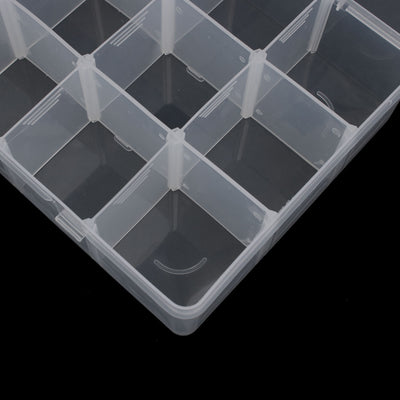 Harfington 15 Compartment Jewelry Earring Bead Organizer Container Storage Case Clear