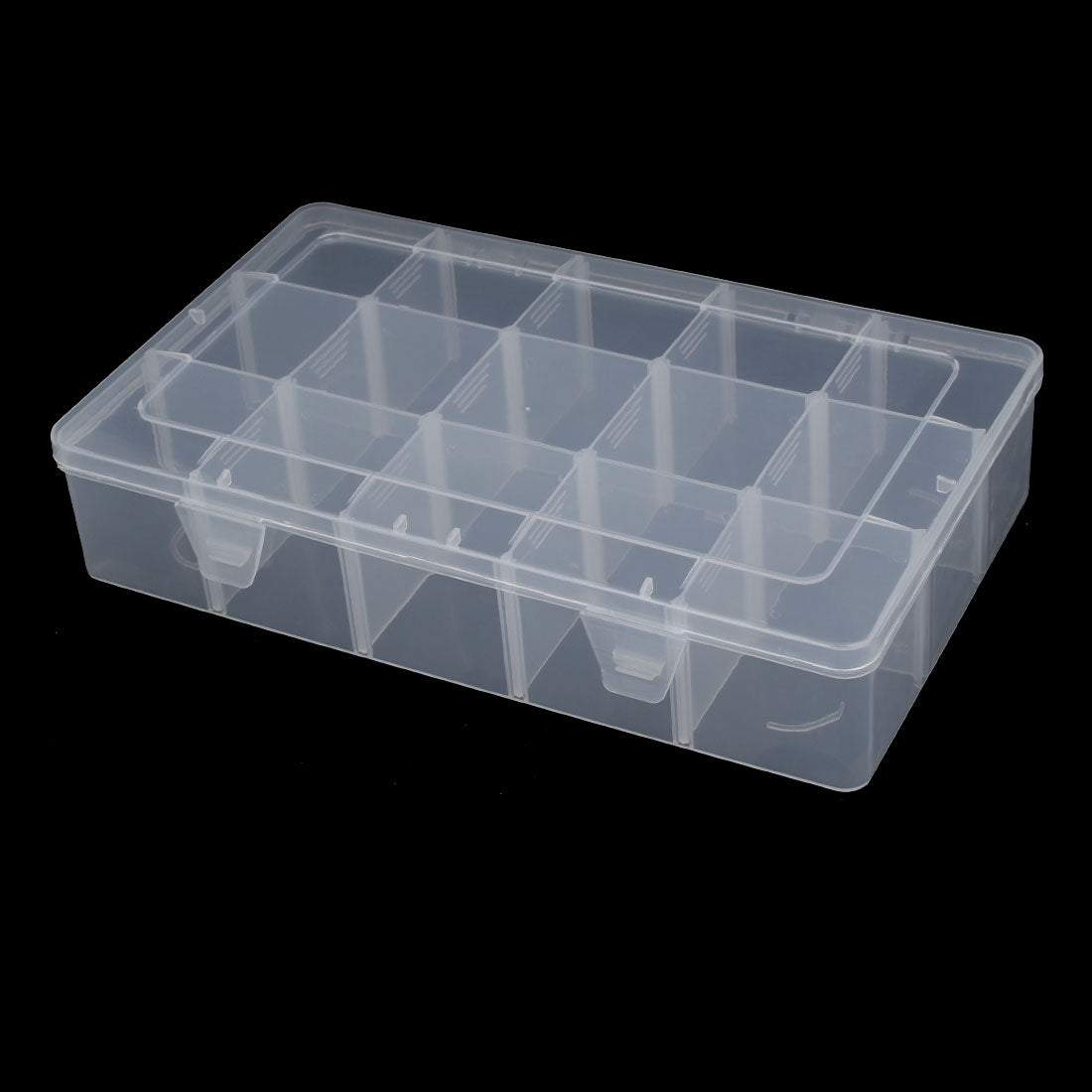 Harfington 15 Compartment Jewelry Earring Bead Organizer Container Storage Case Clear