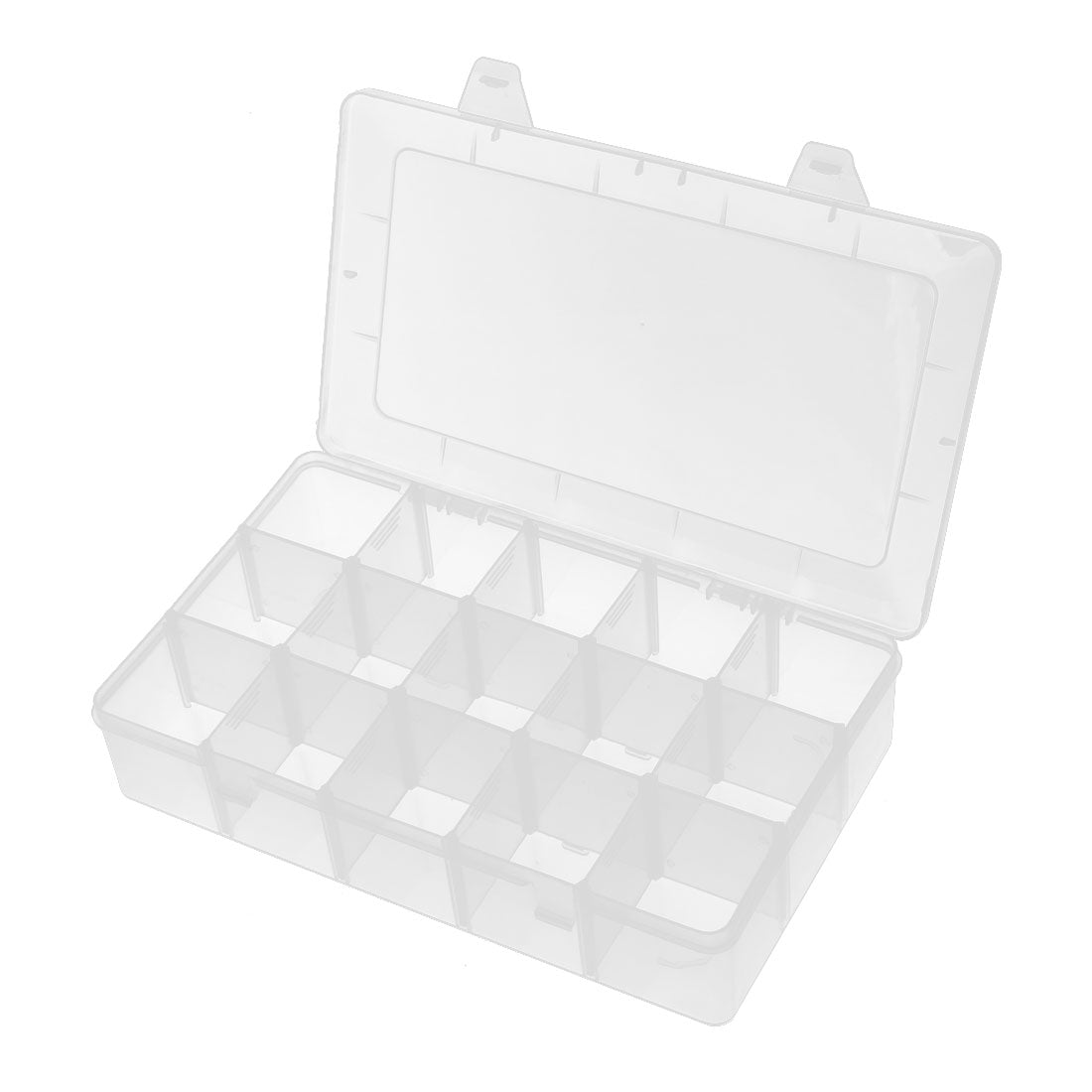 Harfington 15 Compartment Jewelry Earring Bead Organizer Container Storage Case Clear