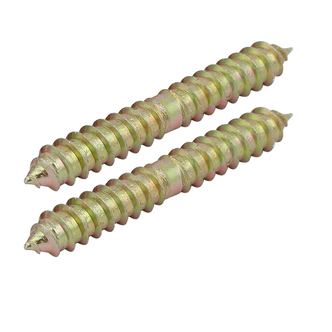 Harfington 12pcs 8mmx60mm Carbon Steel Zinc Plated Dowel Screw Bronze Tone