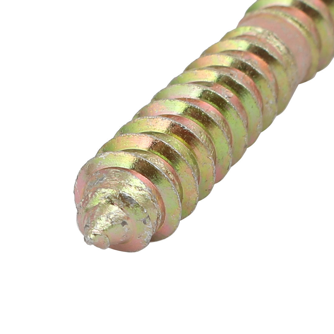 Harfington 12pcs 8mmx60mm Carbon Steel Zinc Plated Dowel Screw Bronze Tone