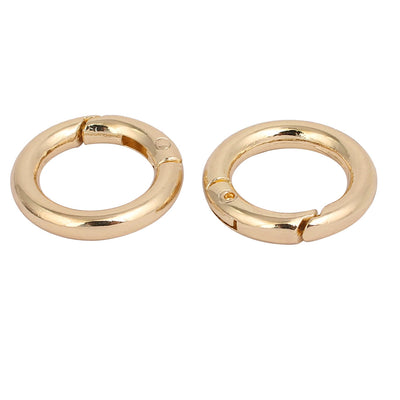 Harfington 16mm Inner Dia Zinc Alloy Opened Round Ring Loop Buckle Gold Tone 5pcs