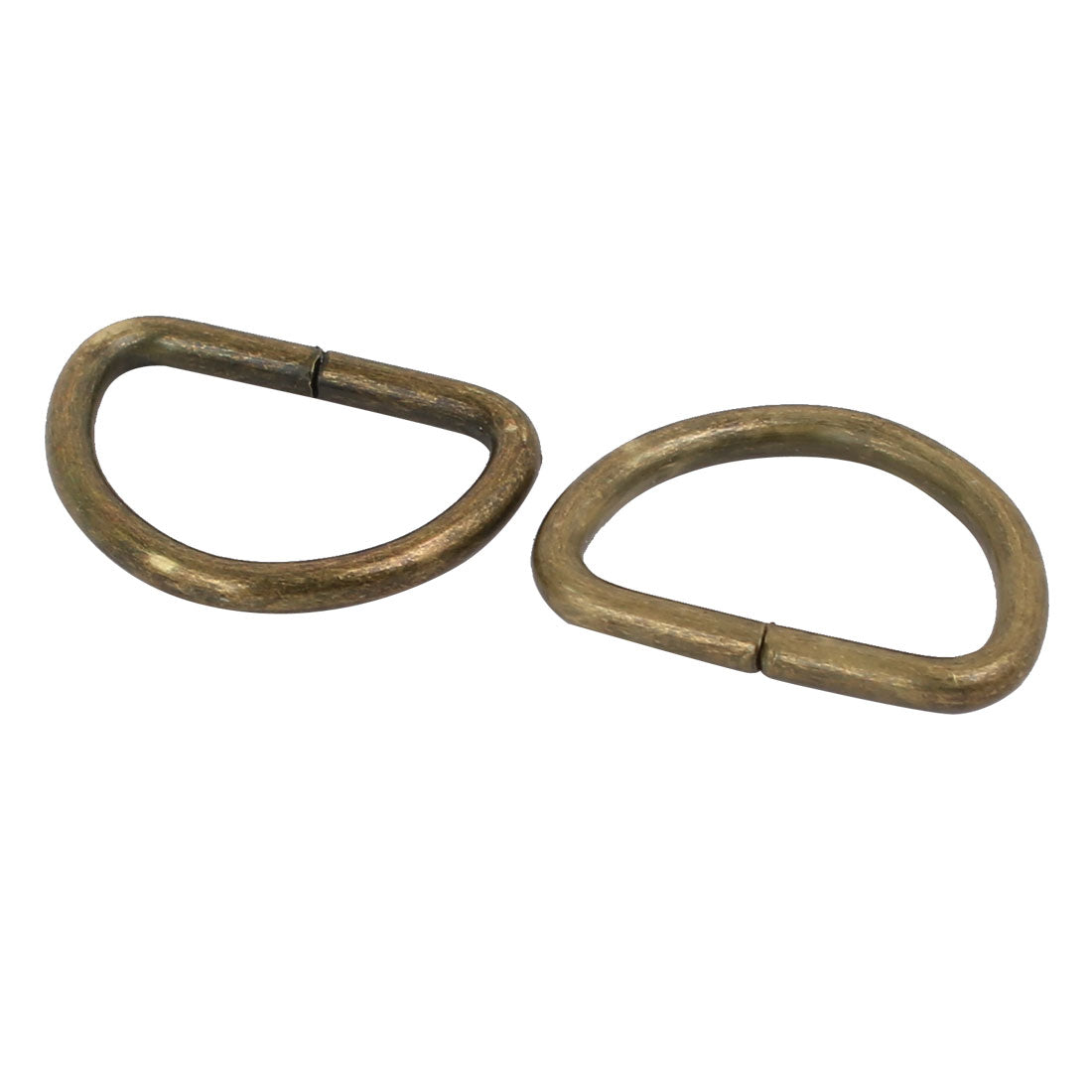 Harfington 15mm Inner Width Iron Metal Non Welded Half Round D Ring Bronze Tone 10pcs