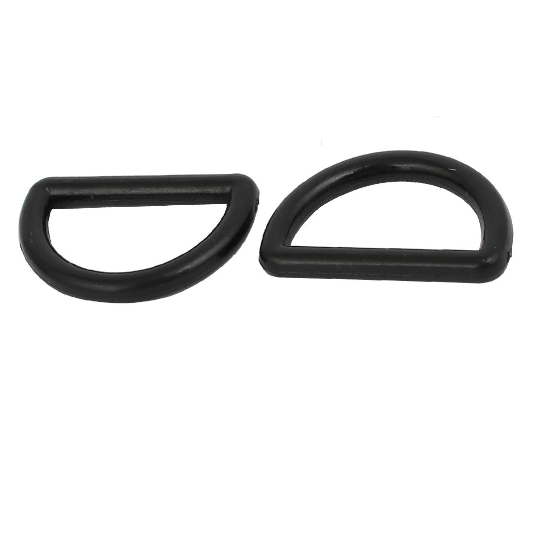 Harfington 15mm Inner Width Plastic D Ring Belt Buckle Accessories Black 20pcs
