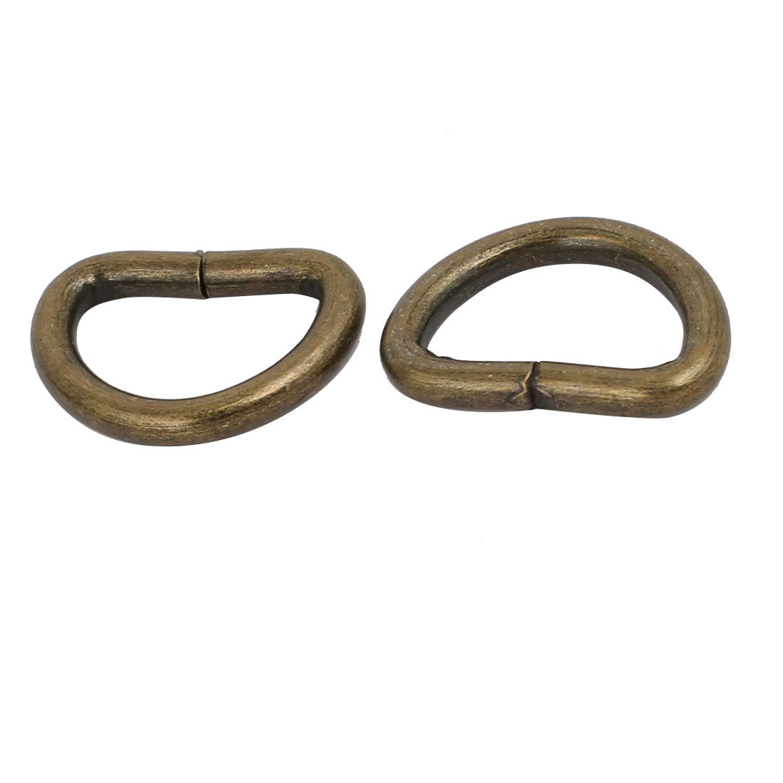 Harfington 13mm Inner Width Metal Half Round Shaped Non Welded D Ring Bronze Tone 20pcs