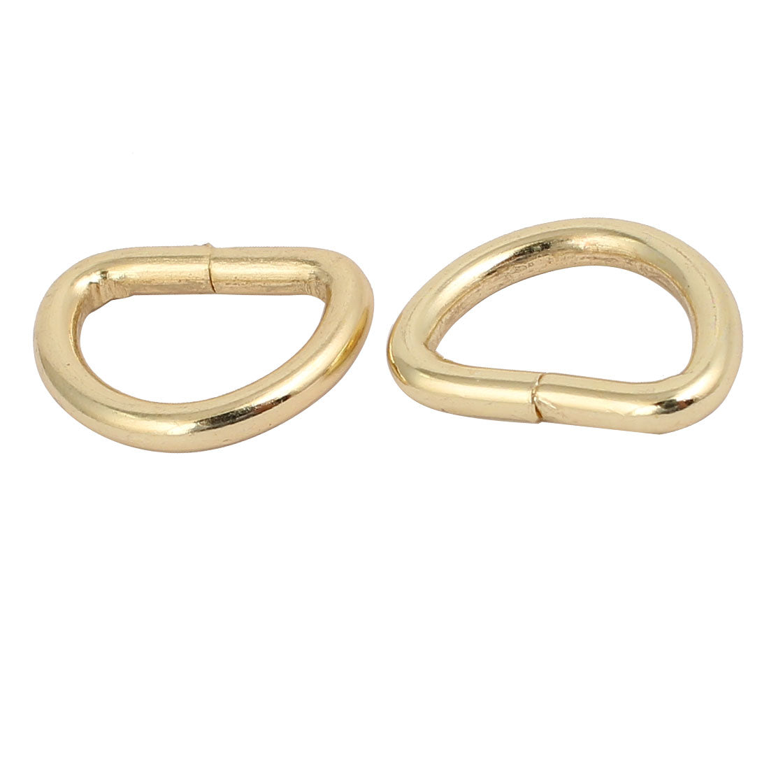 Harfington 13mm Inner Width Zinc Alloy Half Round Non Welded D Ring Light Gold Tone 10pcs