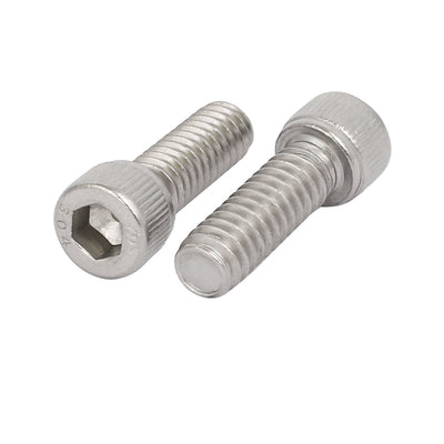 Harfington 1/4"-20 x 3/4" 304 Stainless Steel Full Thread Hex Socket Head Cap Screws 10pcs