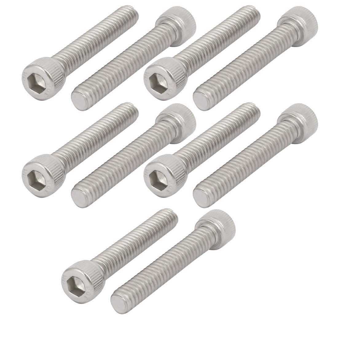 Harfington 1/4"-20 x 1-1/2" 304 Stainless Steel Full Thread Hex Socket Head Cap Screw 10pcs