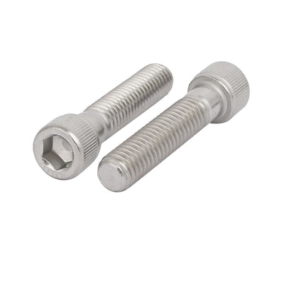 Harfington 3/8"-16 x 1-3/4" 304 Stainless Steel Full Thread Hex Socket Head Cap Screws 5pcs