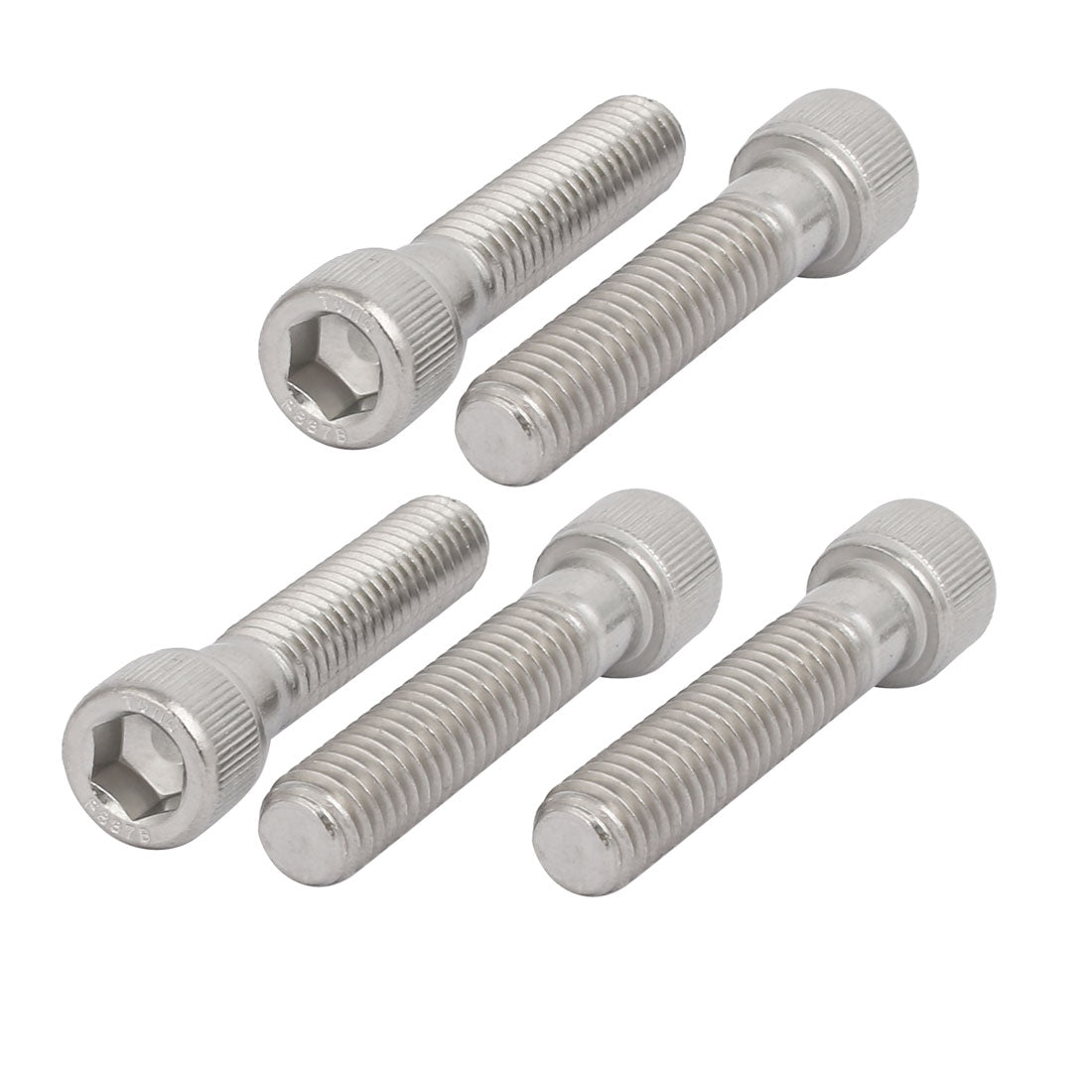 Harfington 3/8"-16 x 1-3/4" 304 Stainless Steel Full Thread Hex Socket Head Cap Screws 5pcs