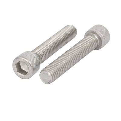 Harfington 3/8"-16 x 2" 304 Stainless Steel Full Thread Hex Socket Head Cap Screws 10pcs