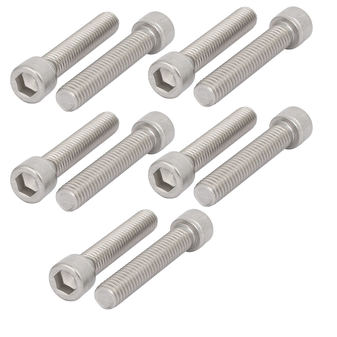 Harfington 3/8"-16 x 2" 304 Stainless Steel Full Thread Hex Socket Head Cap Screws 10pcs
