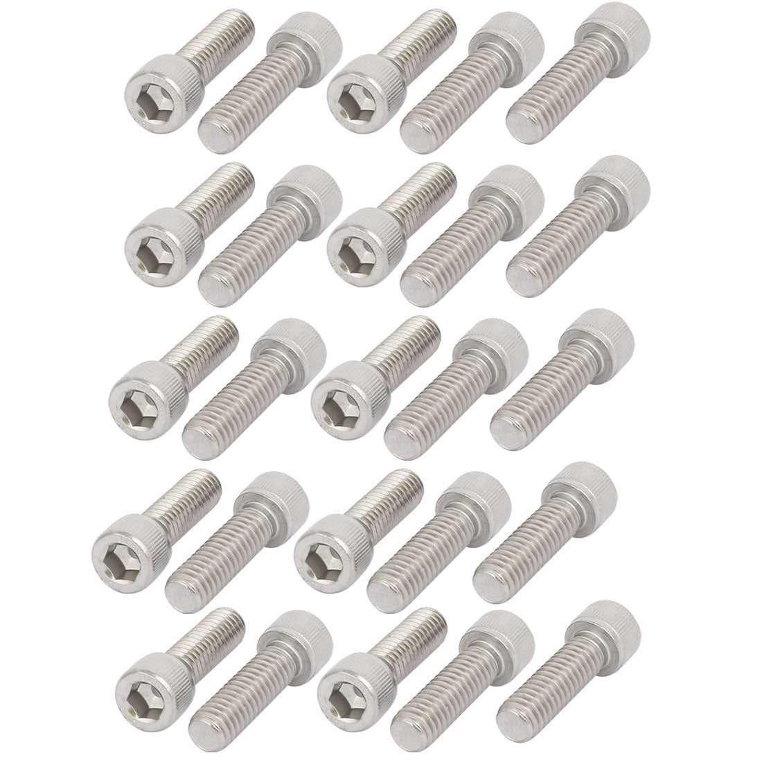 Harfington 5/16"-18 x 1" 304 Stainless Steel Full Thread Hex Socket Head Cap Screws 25pcs