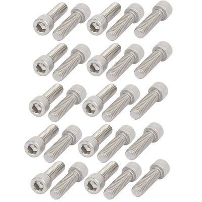 Harfington 5/16"-18 x 1" 304 Stainless Steel Full Thread Hex Socket Head Cap Screws 25pcs
