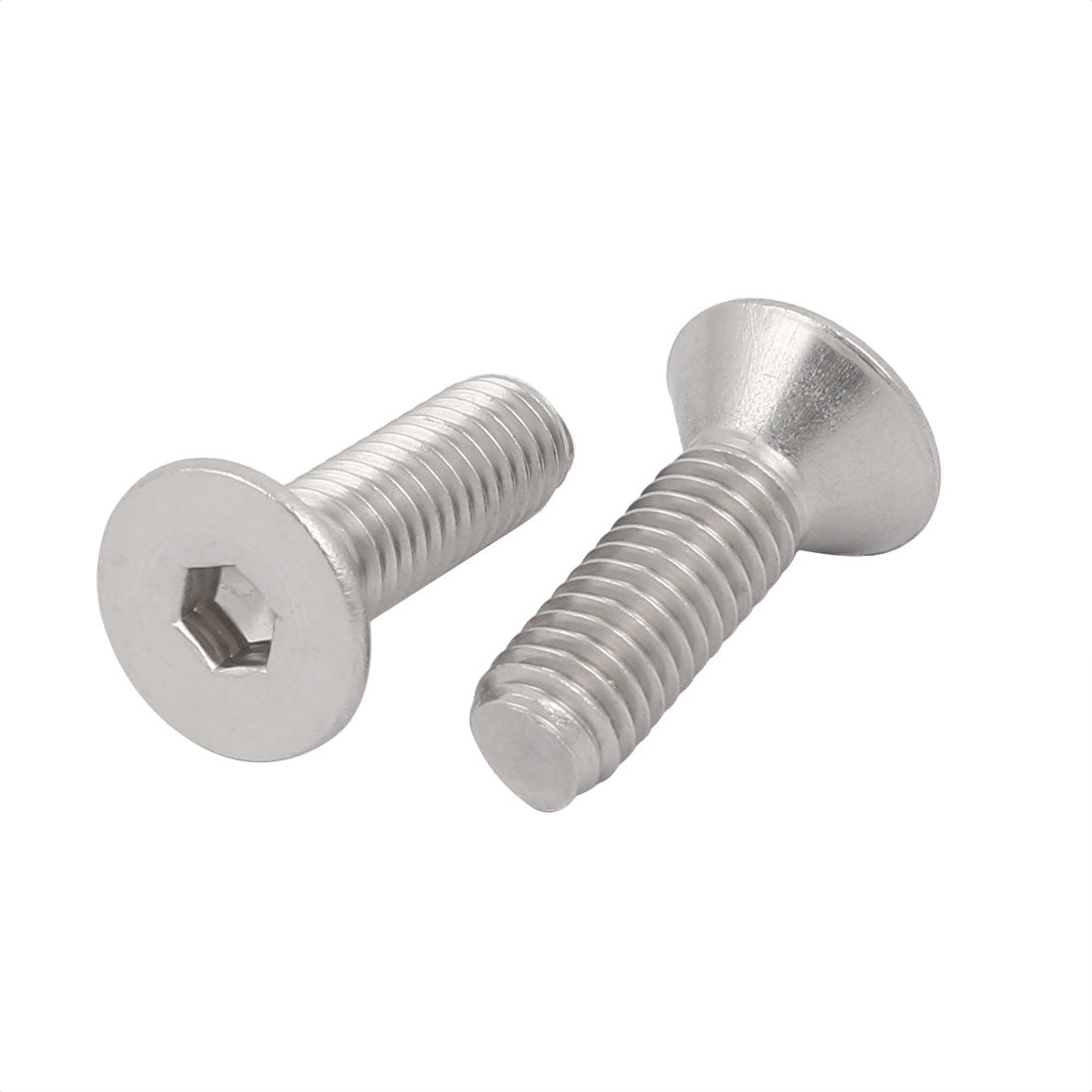 Harfington 3/8-16 x 1-1/4" 304 Stainless Steel Flat Head Hex Socket Cap Screw Fastener 5pcs