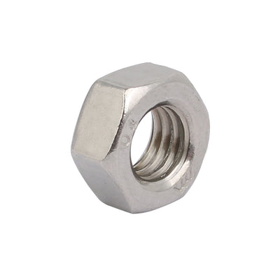 Harfington 12pcs M8 x 1.25mm Pitch Metric Thread 201 Stainless Steel Left Hand Hex Nuts