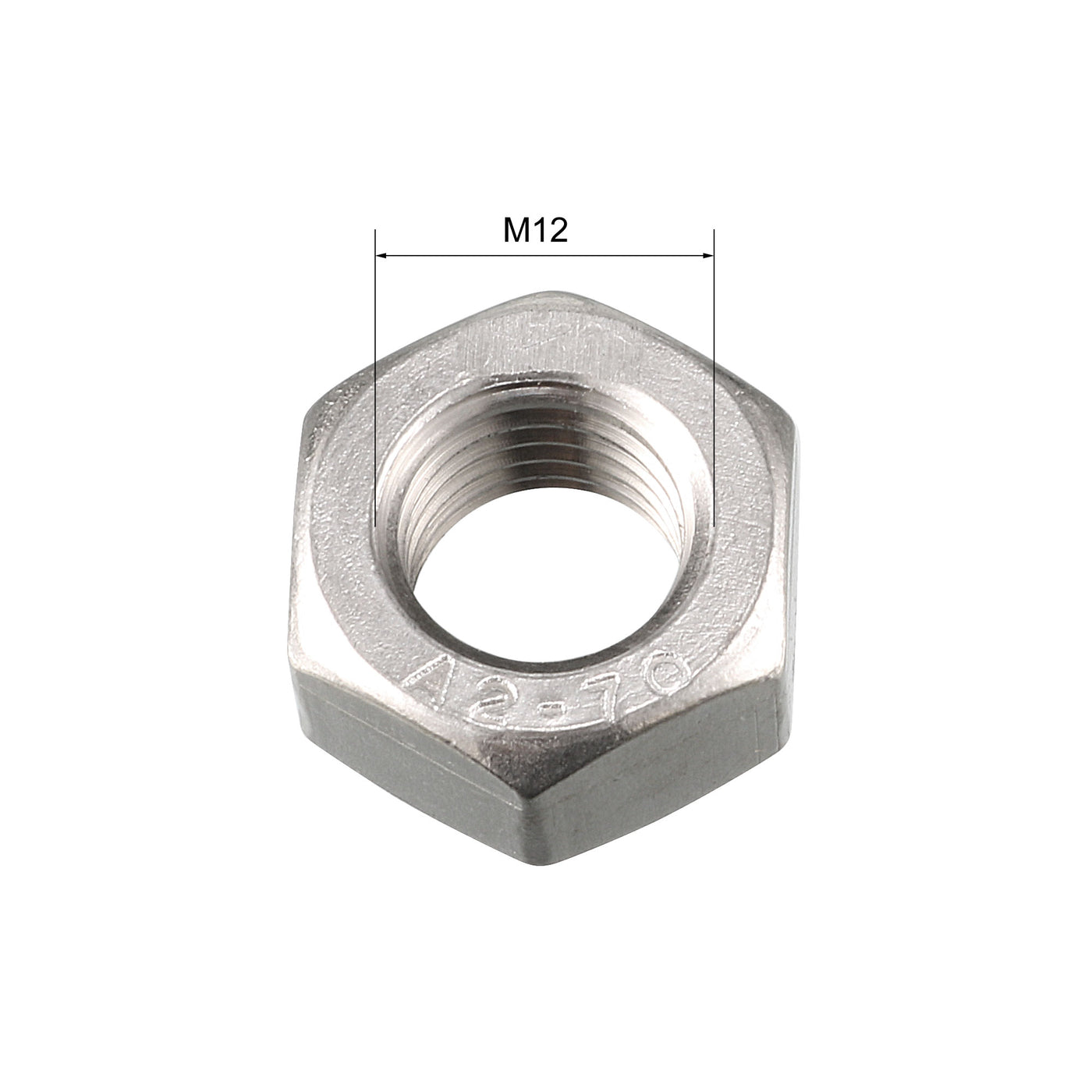 Harfington Hex Nuts, M12x1.5 304 Stainless Steel Thread Hexagon Nut 12pcs