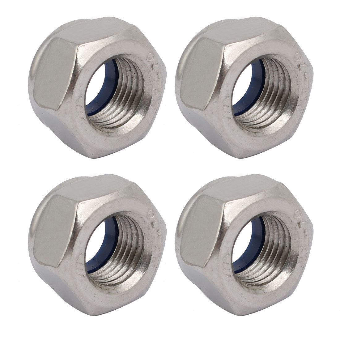 Harfington 4pcs M14 x 1.5mm Pitch Metric Fine Thread 304 Stainless Steel Hex Lock Nuts