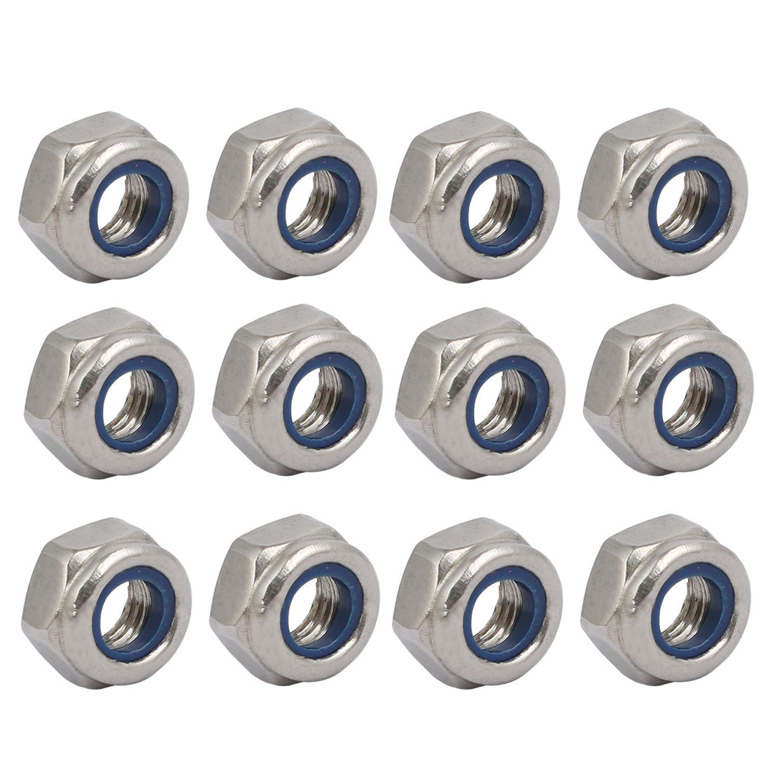 Harfington 12pcs M6 x 1mm Pitch Metric Thread 304 Stainless Steel Left Hand Lock Nuts