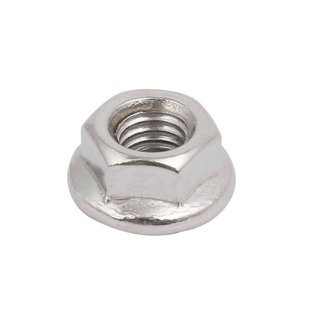 Harfington 12pcs M6x1mm Pitch Metric Thread 304 Stainless Steel Left Hand Hex Flange Nut