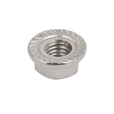 Harfington 12pcs M6x1mm Pitch Metric Thread 304 Stainless Steel Left Hand Hex Flange Nut