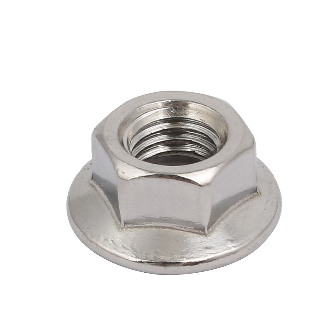 Harfington 4pcs M12x1.75mm Pitch Metric Thread 304 Stainless Steel Left Hand Hex Flange Nut