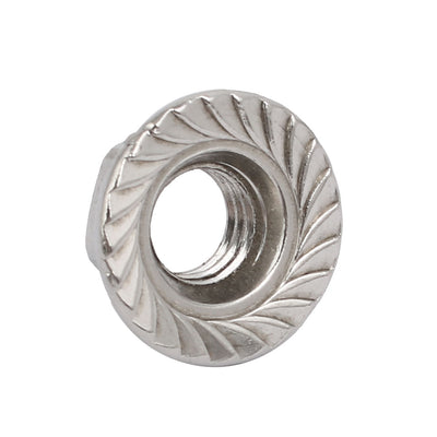 Harfington 4pcs M12x1.75mm Pitch Metric Thread 304 Stainless Steel Left Hand Hex Flange Nut