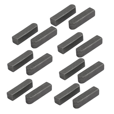 Harfington 16mmx4mmx4mm Carbon Steel Key Stock Keystock Gray 14pcs