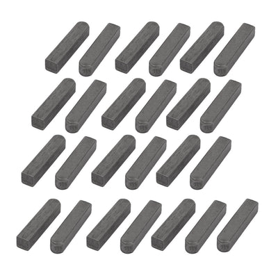 Harfington 25mmx5mmx5mm Carbon Steel Key Stock Keystock Gray 25pcs