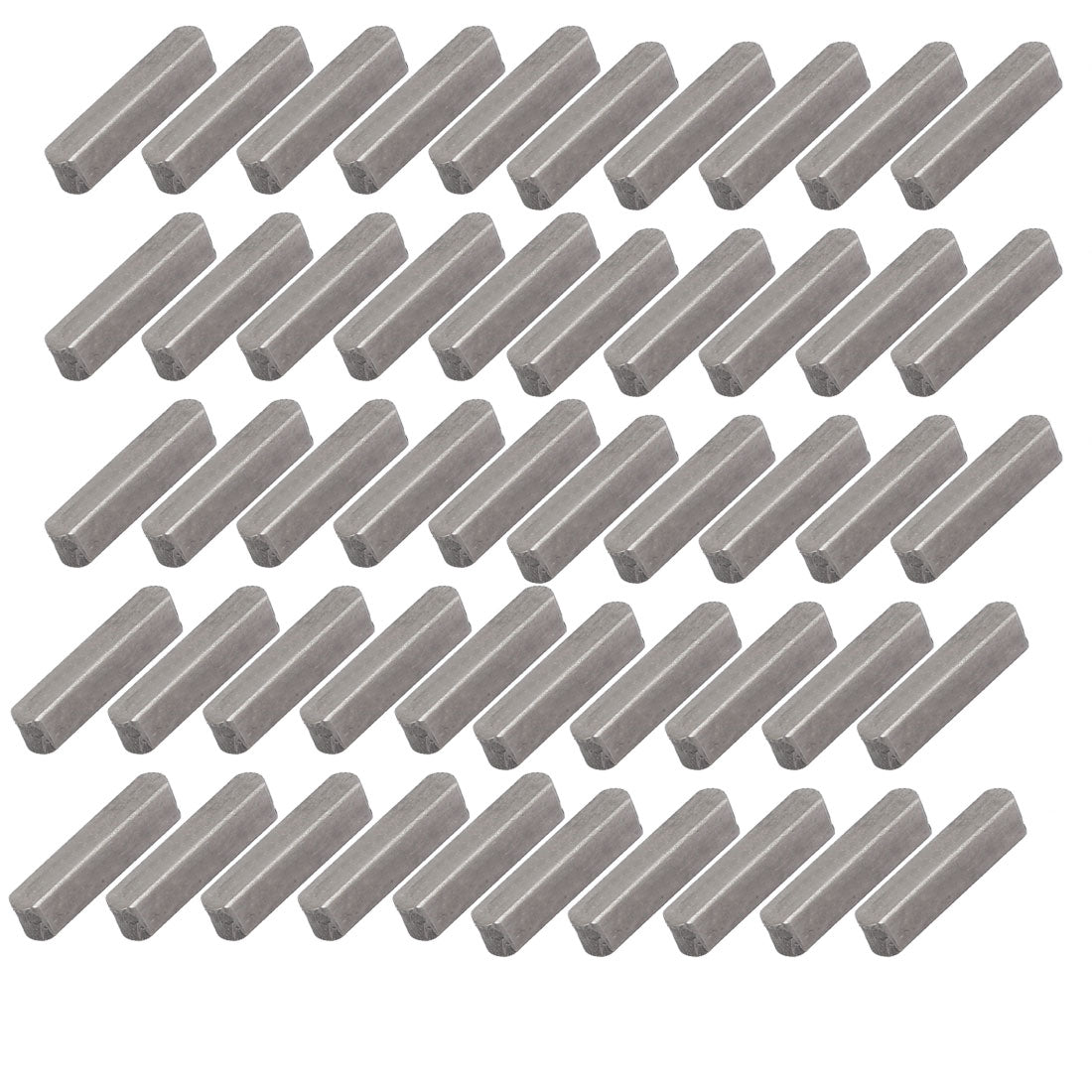 Harfington 14mmx3mmx3mm Carbon Steel Key Stock Keystock Gray 50pcs