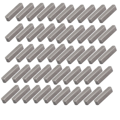 Harfington 14mmx3mmx3mm Carbon Steel Key Stock Keystock Gray 50pcs