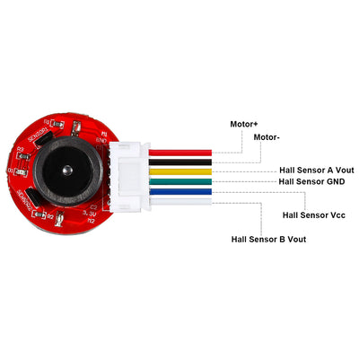 Harfington 171:1 Gearmotor with Encoder DC 12V 25RPM Encoder Gear Motor 25Dx55L mm