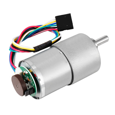 Harfington 131:1 Gearmotor with Encoder DC 12V 38RPM Encoder Gear Motor 37Dx57L mm