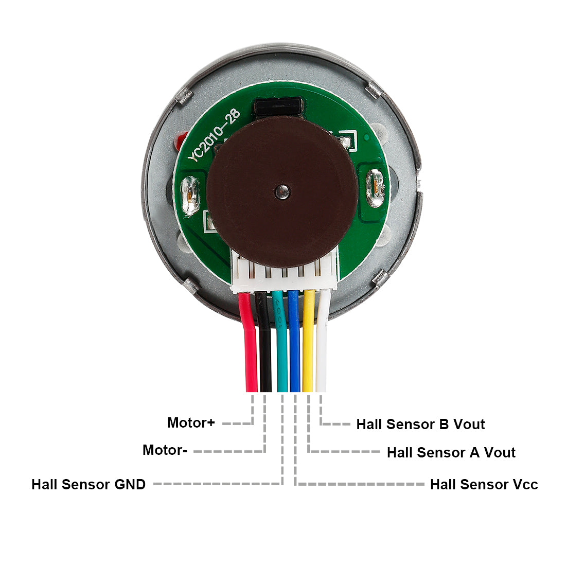 Harfington 131:1 Gearmotor with Encoder DC 12V 38RPM Encoder Gear Motor 37Dx57L mm
