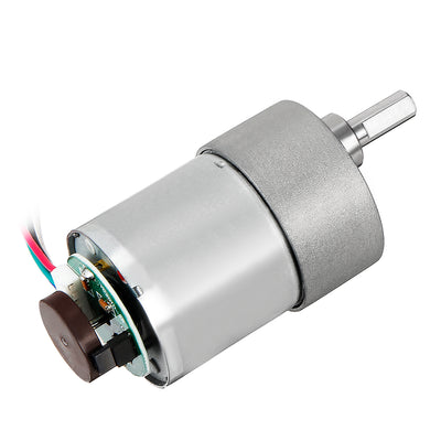 Harfington 18.8:1 Gearmotor with Encoder DC 24V 530RPM Encoder Gear Motor 37Dx52L mm