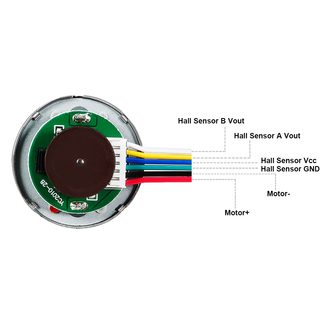 Harfington 18.8:1 Gearmotor with Encoder DC 24V 530RPM Encoder Gear Motor 37Dx52L mm