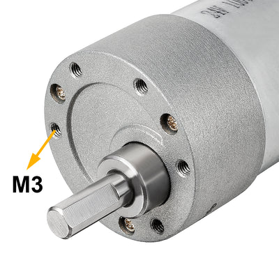 Harfington 18.8:1 Gearmotor with Encoder DC 24V 530RPM Encoder Gear Motor 37Dx52L mm