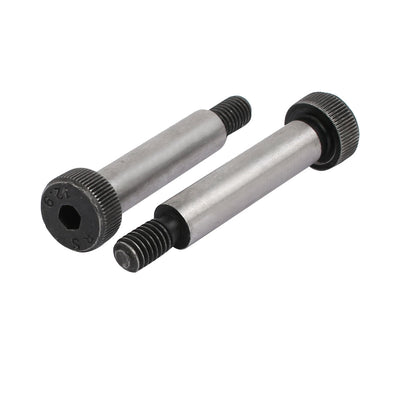 Harfington 5pcs 40Cr Steel Shoulder Bolt 8mm Shoulder Dia 35mm Shoulder Length M6x12mm Thread