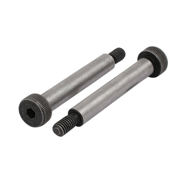 Harfington 10pcs 40Cr Steel Shoulder Bolt 8mm Shoulder Dia 50mm Shoulder Length M6x12mm Thread