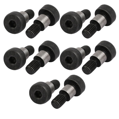 Harfington 10pcs 40Cr Steel Shoulder Bolt 10mm Shoulder Dia 10mm Shoulder Length M8x13mm Thread