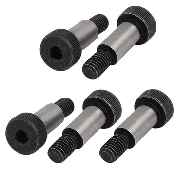 Harfington 5pcs 40Cr Steel Shoulder Bolt 10mm Shoulder Dia 20mm Shoulder Length M8x13mm Thread
