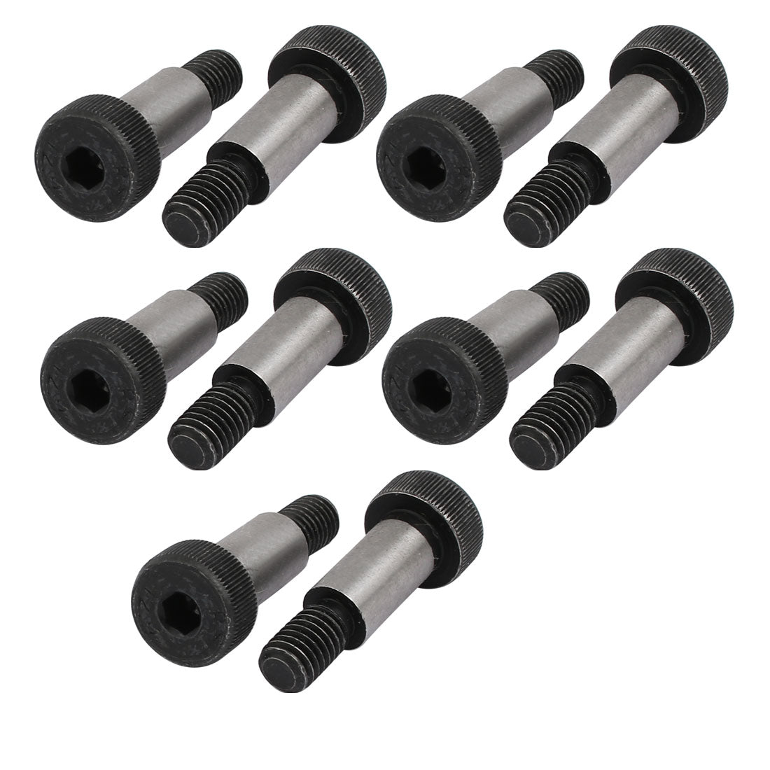 Harfington 10pcs 40Cr Steel Shoulder Bolt 10mm Shoulder Dia 20mm Shoulder Length M8x13mm Thread