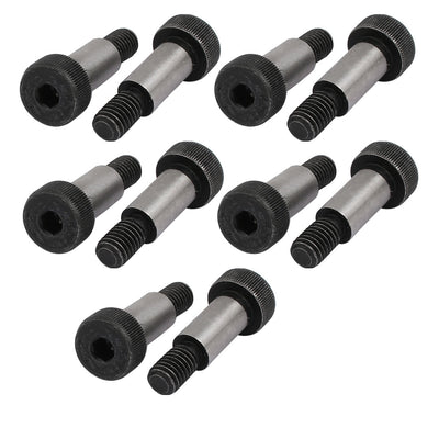 Harfington 10pcs 40Cr Steel Shoulder Bolt 10mm Shoulder Dia 20mm Shoulder Length M8x13mm Thread
