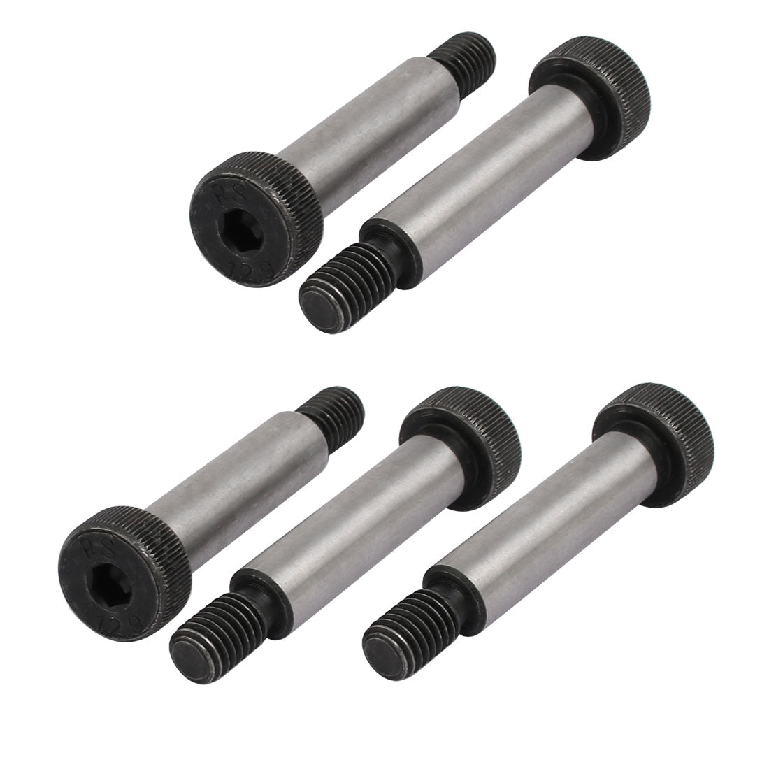 Harfington 5pcs 40Cr Steel Shoulder Bolt 10mm Shoulder Dia 40mm Shoulder Length M8x13mm Thread