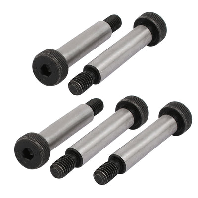 Harfington 5pcs 40Cr Steel Shoulder Bolt 10mm Shoulder Dia 45mm Shoulder Length M8x13mm Thread