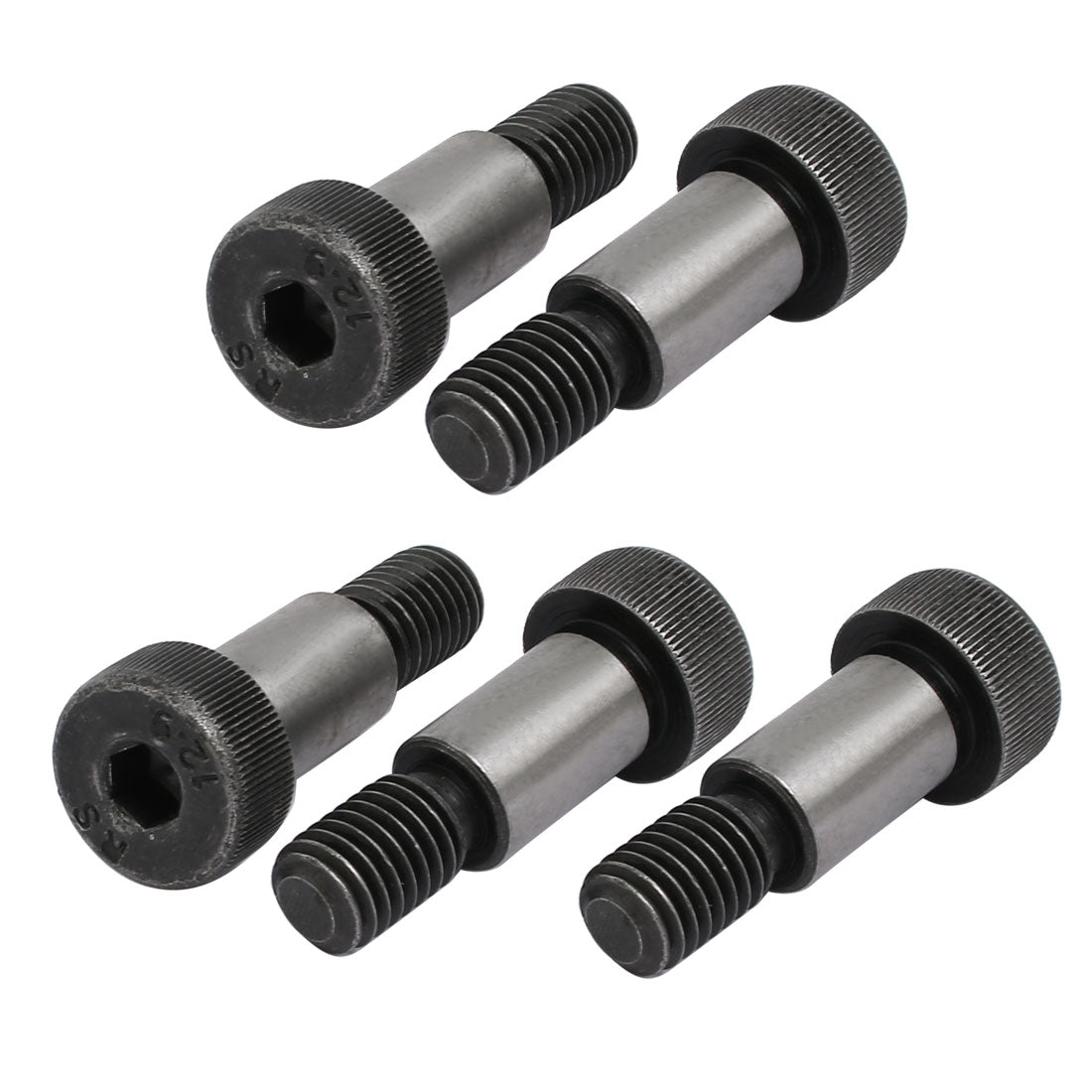 Harfington 5pcs 40Cr Steel Shoulder Bolt 12mm Shoulder Dia 20mm Shoulder Length M10x18mm Thread