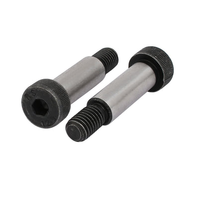 Harfington 2pcs 40Cr Steel Shoulder Bolt 12mm Shoulder Dia 35mm Shoulder Length M10x18mm Thread